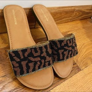 Beaded Flat Summer Sandals
